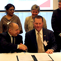 Signing the ATAERA agreement Representatives sign the memorandum of undestanding to form ATAERA.