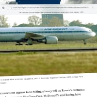 NPR article on Russian airlines and economic sanctions
