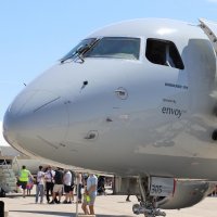 An Envoy aircraft at Purdue Aviation Day 2023. The NSF grant will fund research applicable to maintenance technicians working on a wide range of commercial aircraft. (Purdue University photo/John O'Malley)