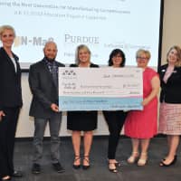 Greg Strimel and colleagues from the Indiana Next Generation Manufacturing Competitiveness Center (Sascha Harrell), Tecumseh Area Partnership (Deb Waymire), Greater Lafayette Commerce (Kara Webb) and Ivy Tech Community College.