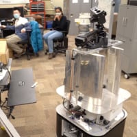 A robot that disinfects classrooms