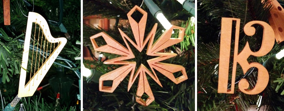 Amy Van Epp's handmade wooden ornaments