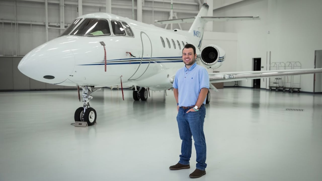 Curtis Bouchie, a junior in aeronautical engineering technology (Photo courtesy Mark Weaver Photography)