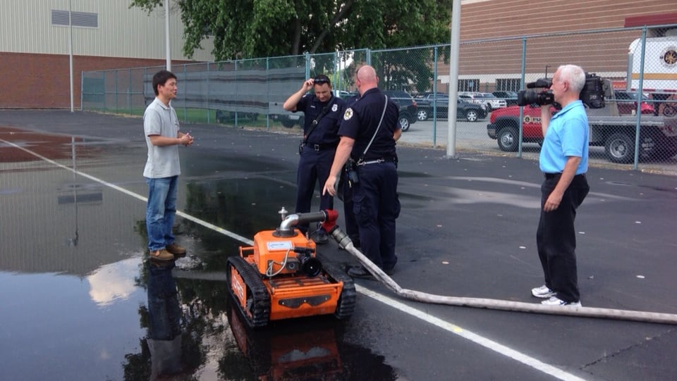 Purdue researchers created a new design to improve firefighting robots and increase maneuverability to fight fires better and save lives. (Image provided)