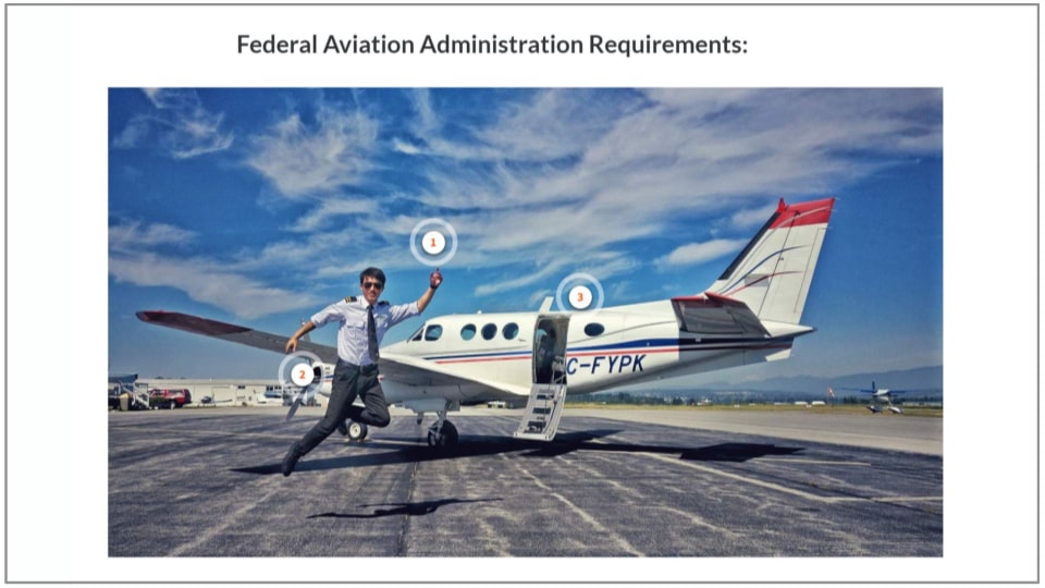 A sample slide from a new, online training program that teaches collegiate pilots how to mitigate the high-level risk of pilot fatigue.