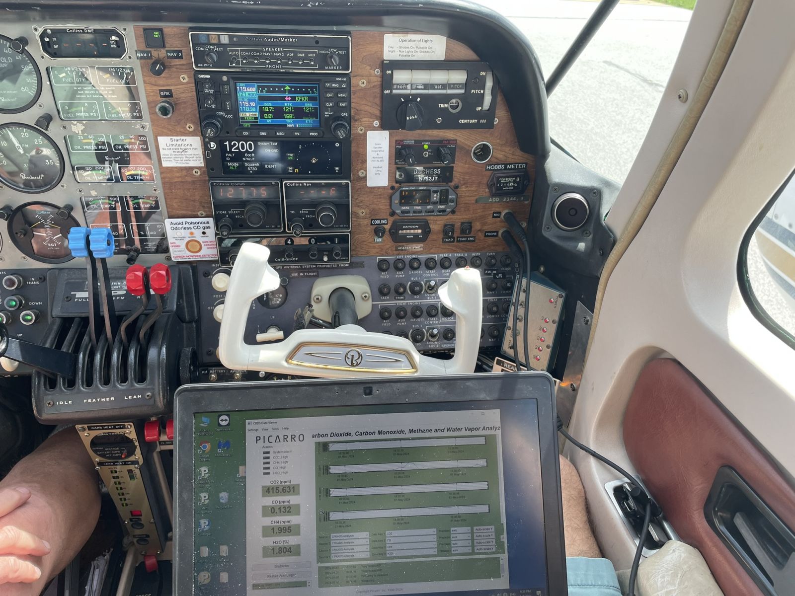 The interface for the sensor unit, pictured on board the Duchess' flight deck. (Photo provided/Timothy Ropp)