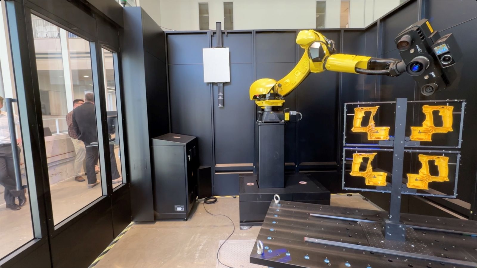 An internal view of Purdue Polytechnic's new ScanBox in Lambertus Hall's Build @ Scale Lab. (Purdue University photo/John O'Malley)