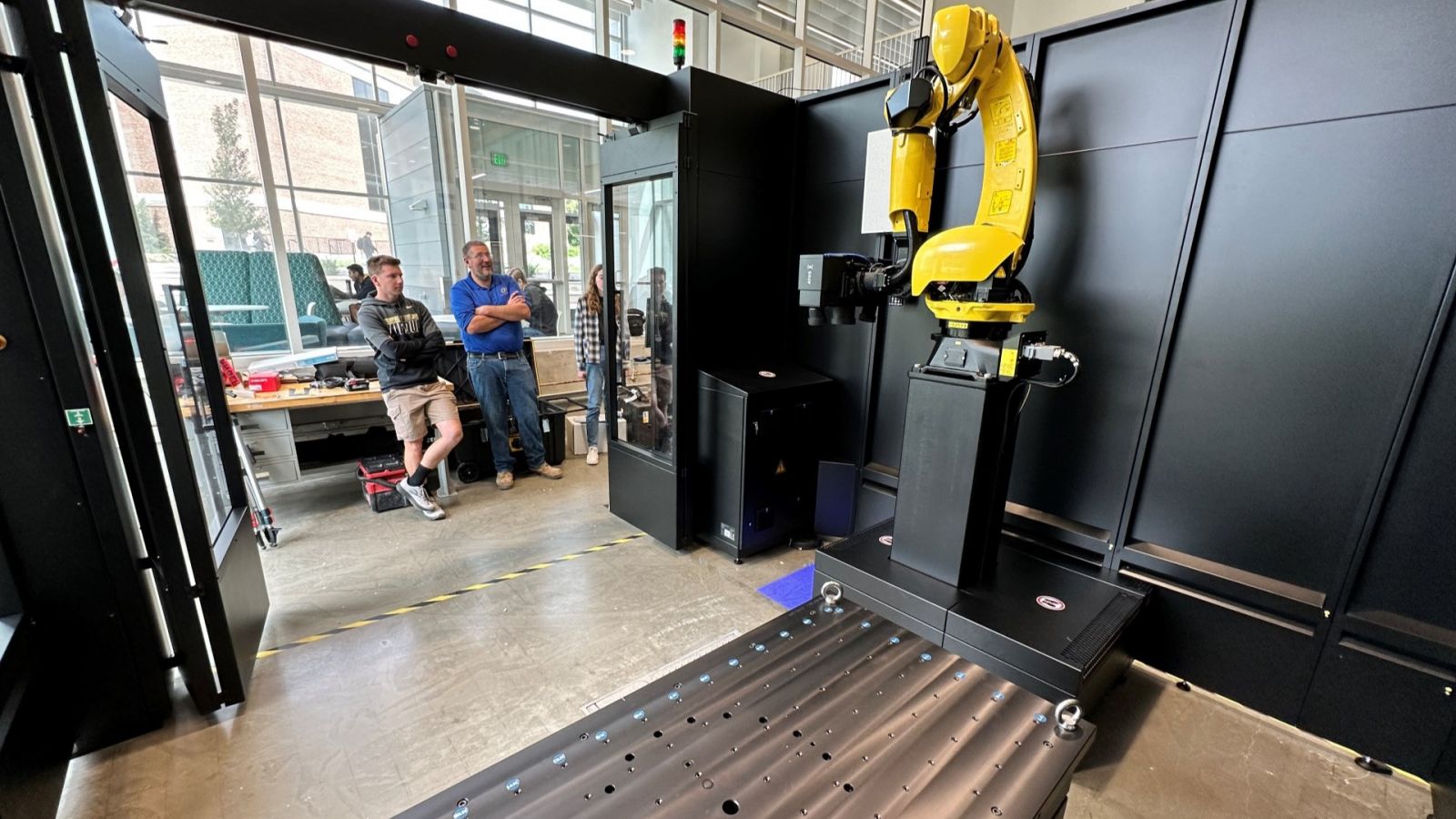 The Capture3D/Zeiss ScanBox, a rare piece of equipment in higher education, will be used in a suite of courses that will enhance collaboration between multiple majors in the Polytechnic and the College of Engineering. (Purdue University photo/John O'Malley)