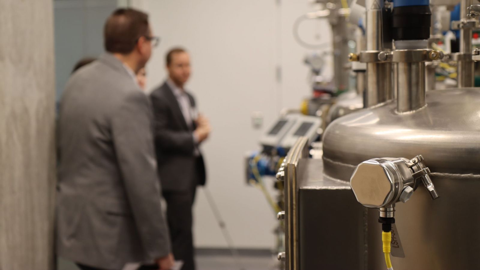 [The Smart Process lab, sponsored by Endress+Hauser, on the day of the dedication. (Purdue University photo/Zach Rodimel)] 