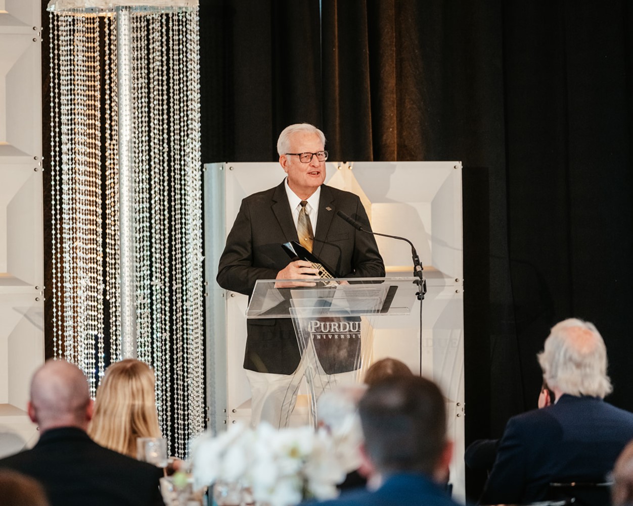 Byers during the Alumni Awards event. (Purdue University photo/John O'Malley)