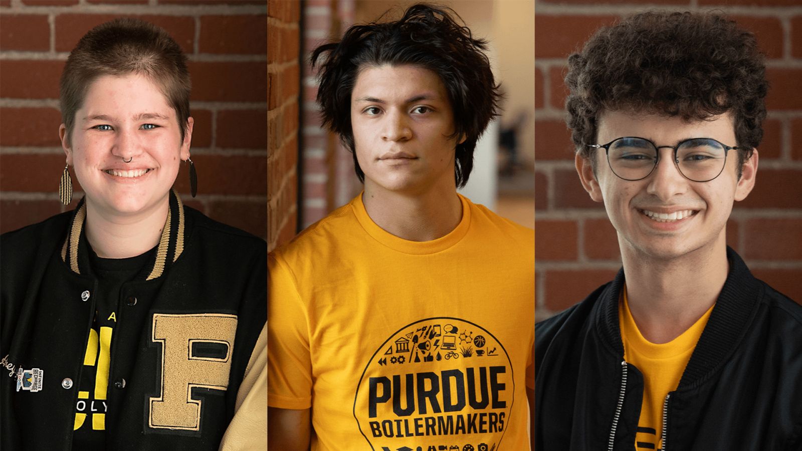 From left to right: Audrey Williamson, Eric Martinez, Keenan McKibben. (Purdue University photo/The Persistent Pursuit)